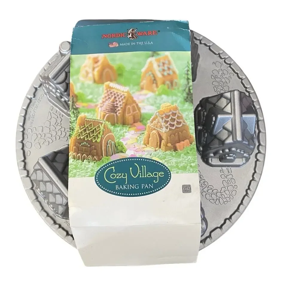 Nordic Ware Cozy Village Baking Pan Bundt Platinum Collection